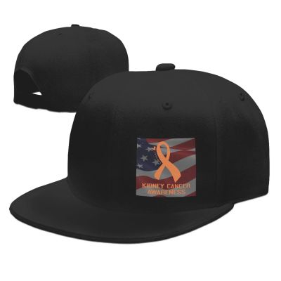Adjustable Kidney Cancer Awareness Hat Adult Casual Flat Bill Baseball Cap Trucker Hats for Sports Outdoor76 Black