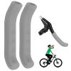 Avoid Slip Brake Handle Silicone Sleeve, Universal Bikes Brake Handle Lever Cover Silicone Gel and Mountain Road Bikes Dead Fly Type Brake Lever Conservation Cover (Grey) view 3