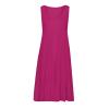 2024 Summer Sundress Women Sleeveless Tiered Ruffle Swing Dresses Solid Beach Tank Dress Holiday Midi Sun Dresses Hot Pink view 4