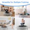 GYMAX Rebounder Trampoline for Adults, Mini Exercise Trampoline with Safety Pad, Foldable Rebounding Fitness Trampoline for Indoor/Outdoor, Small Workout Trampoline for Adults (Grey) view 4