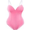 Women Velvet Bunny Costume Bunny Girl Suit Costume Senpai Cosplay One Piece Bodysuit Stockings Set(Pink S) view 2