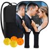 Zbgfjnx Custom Pickleballs Paddles Set, 2 Pickle Ball Rackets 4 Balls and 1 Storage Bag, Personalized with Your Photo Text for Adults, As Customized Unique, Coral view 2