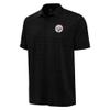 Antigua Men's Heather Black Pittsburgh Steelers Layout Polo view 2