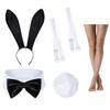 Women Velvet Bunny Costume Bunny Girl Suit Costume Senpai Cosplay One Piece Bodysuit Stockings Set(Black L) view 4