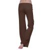 NATHGAM Womens Cargo Pants High Waisted Multiple Pockets Trousers Baggy Athletic Joggers Drawstring Workout Sweatpant Trouser Brown view 3