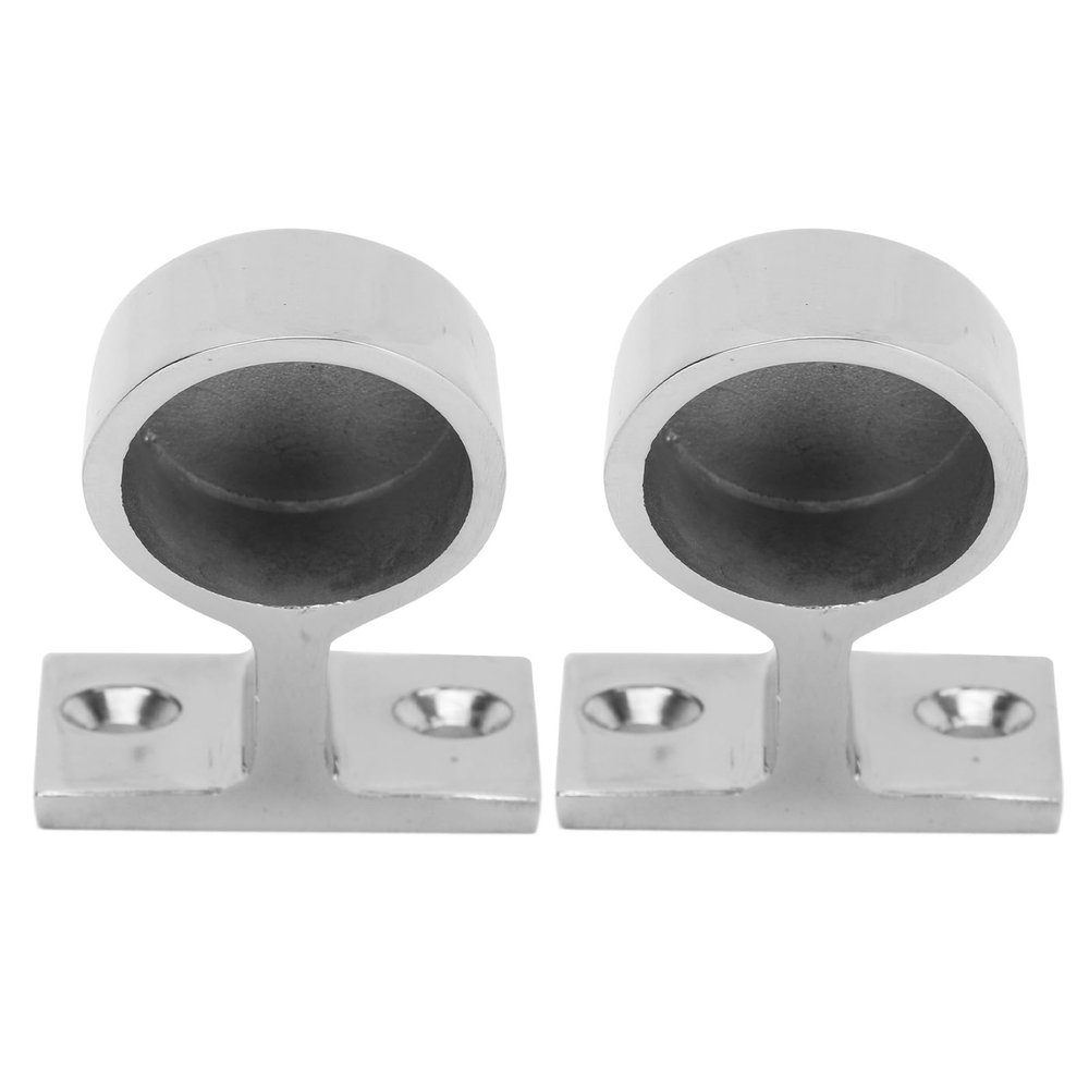 Tyenaza 2Pcs Hand Rail Fitting, Stainless Steel Marine Grade Boat Hand Rail Fitting Mirror Polishing Stanchion Hand Rail Fitting for Boat Yacht Marine (25mm)