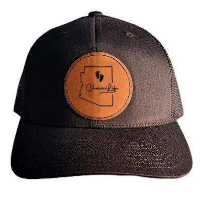 Arizona Choose Life Leather Patch Hat Pro-Life Hat Black