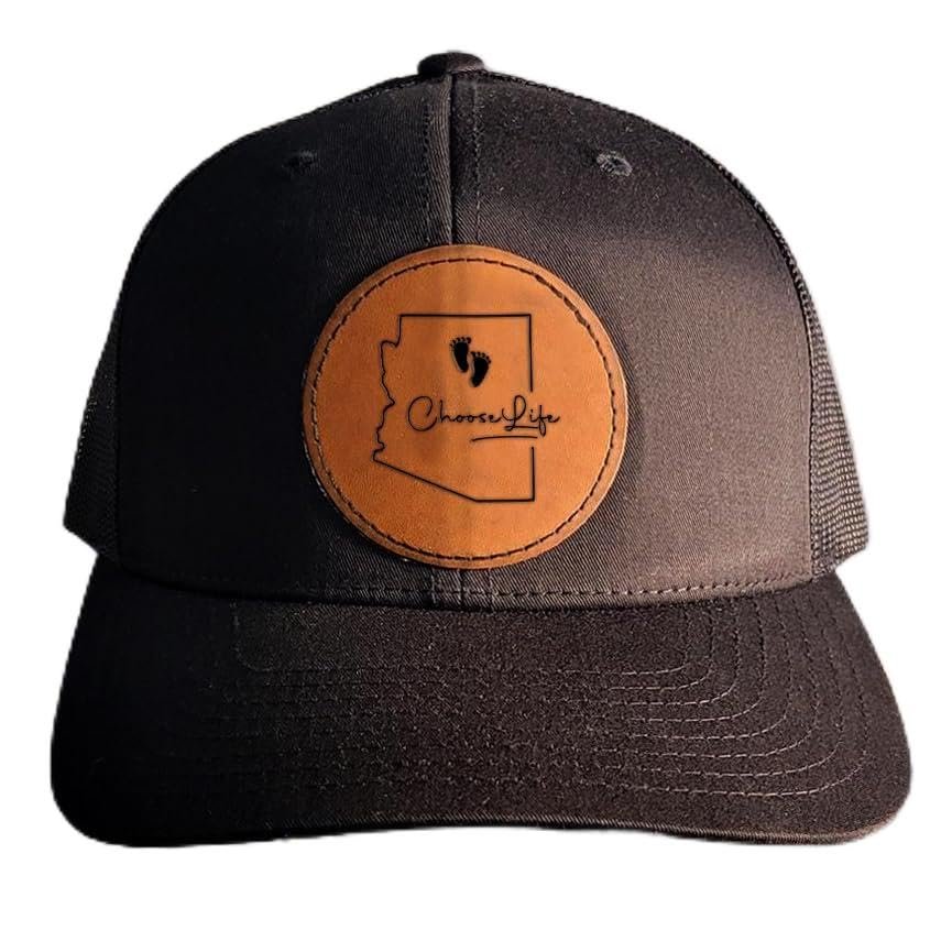 Arizona Choose Life Leather Patch Hat Pro-Life Hat Black