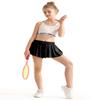 Girls Flowy Shorts,Youth/Toddler Butterfly Elegant Black Shorts with Spandex Liner 2-in-1 for Running,Sports,Athletic,Fitness,Tennis 12-13 Years view 4