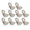 10 Pcs Pad Eye Hook, Stainless Marine Hanger Eye Plate Hook Heavy Steel Fender Hook Hardware Outdoor Wall Pad Eye for Ship Boat Trailers view 1