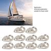 10 Pcs Pad Eye Hook, Stainless Marine Hanger Eye Plate Hook Heavy Steel Fender Hook Hardware Outdoor Wall Pad Eye for Ship Boat Trailers view 4