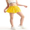 2 Packs Girls Athletic Shorts Yellow Blue Flowy Butterfly Shorts with Pocket & Drawstring 2 in 1 Activewear for Fitness, Cheer, Sports 5t Size 6 view 4