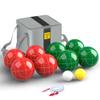 JOLORLY Professional Grade 107mm Bocce Ball Game Set Regulation Size and Weight 920g for Official Tournaments (Red and Green) view 1