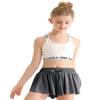 Girls Flowy Shorts, 2 in 1 Preppy Butterfly Grey Shorts with Spandex Liner for Cheer Athletic Gym Kids Casual Clothes 10-11 Years view 1