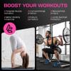 Flexelent Squat Wedge Block Pair - Heel Elevated Squat Wedge for Deeper Squats, Heavy Lifting and Better Form - 17 Angle Exercise Wedges, Slant Board for Squats with Carry Backpack - Pink Power view 2