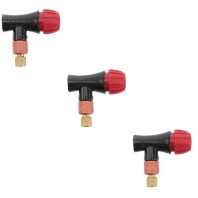 HANABASS 3 Pcs Inflator Head for Bike Pump Universal Air Nozzles Inflatable Bottle Adapter Bike Pump Head Aluminum Alloy Random Color