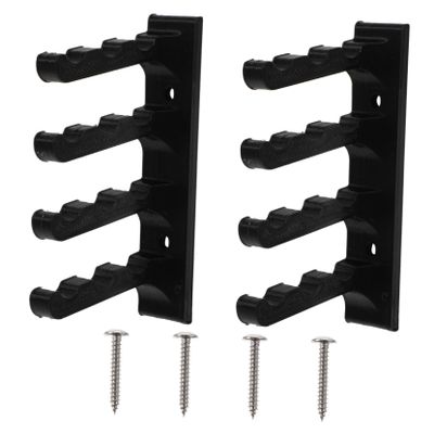 BRIGHTFUFU 2pcs Wall Mount Bow Arrow Holder Bracket Display Rack with Screws for Arrows Sturdy Construction for Space-Saving Storage and Elegant Display