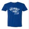3X-Large Royal Mens Detroit Michigan 313 Area Code Deluxe Soft T-Shirt view 1
