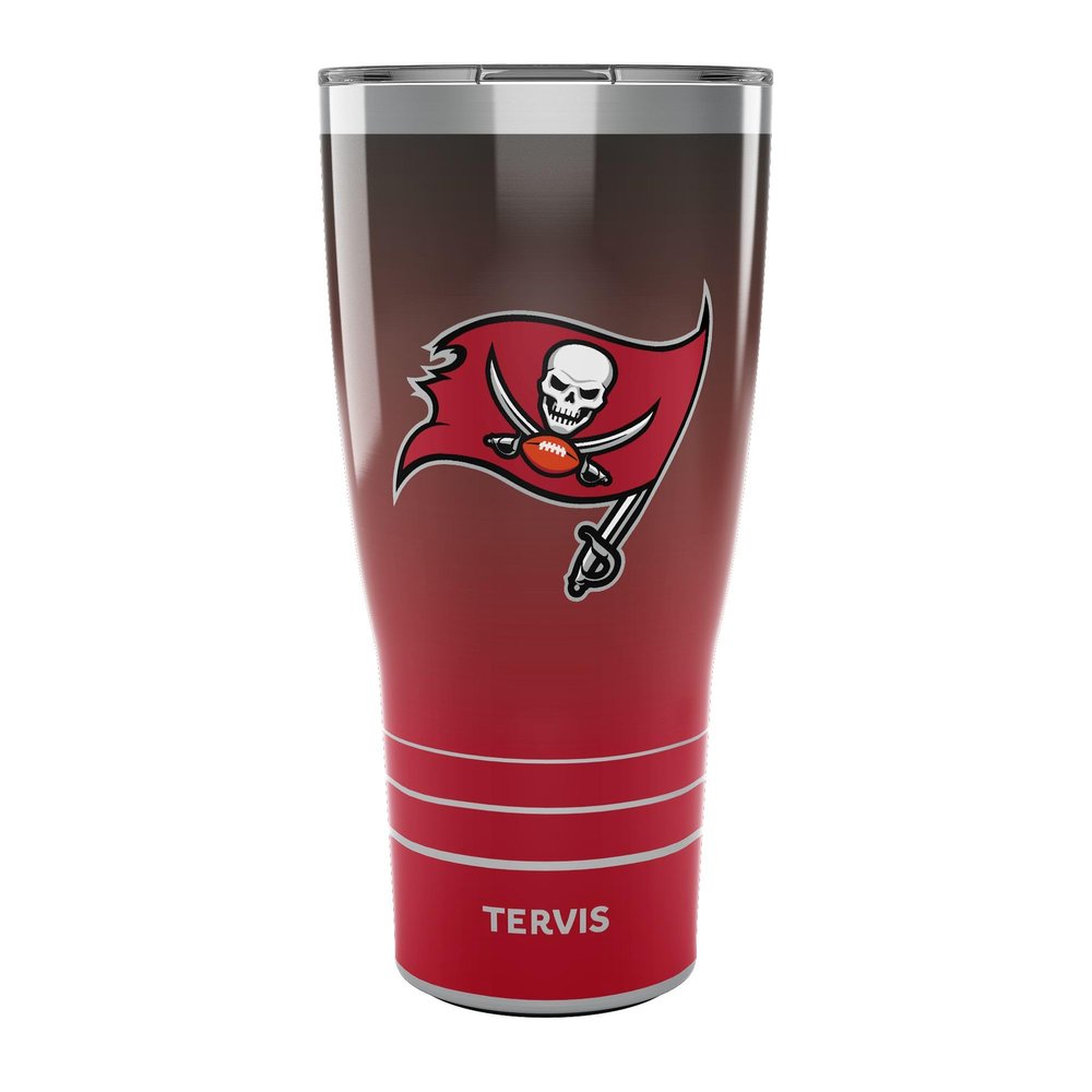 Tervis Traveler NFL Tampa Bay Buccaneers - Ombre Triple Insulated Tumbler Travel Cup Keeps Drinks Cold & Hot, 30oz, Stainless Steel