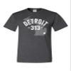 5X-Large Heather Black Mens Detroit Michigan 313 Area Code T-Shirt view 2