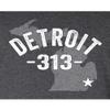 5X-Large Heather Black Mens Detroit Michigan 313 Area Code T-Shirt view 4