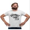 XX-Large White Mens Detroit Michigan 313 Area Code T-Shirt view 1