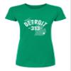 Large Kelly Green Women Detroit Michigan 313 Area Code Deluxe Soft T-Shirt view 2