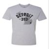 3X-Large Dark Heather Gray Mens Detroit Michigan 313 Area Code Deluxe Soft T-Shirt view 1