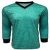 Just 4 Kicks Boy's Goalkeeper Jersey, Youth Sizes Teal Soccer Goalie Shirt with Sponge Protector (YS) view 3