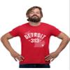5X-Large Red Mens Detroit Michigan 313 Area Code T-Shirt view 1