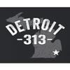 XX-Large Black Mens Detroit Michigan 313 Area Code T-Shirt view 4