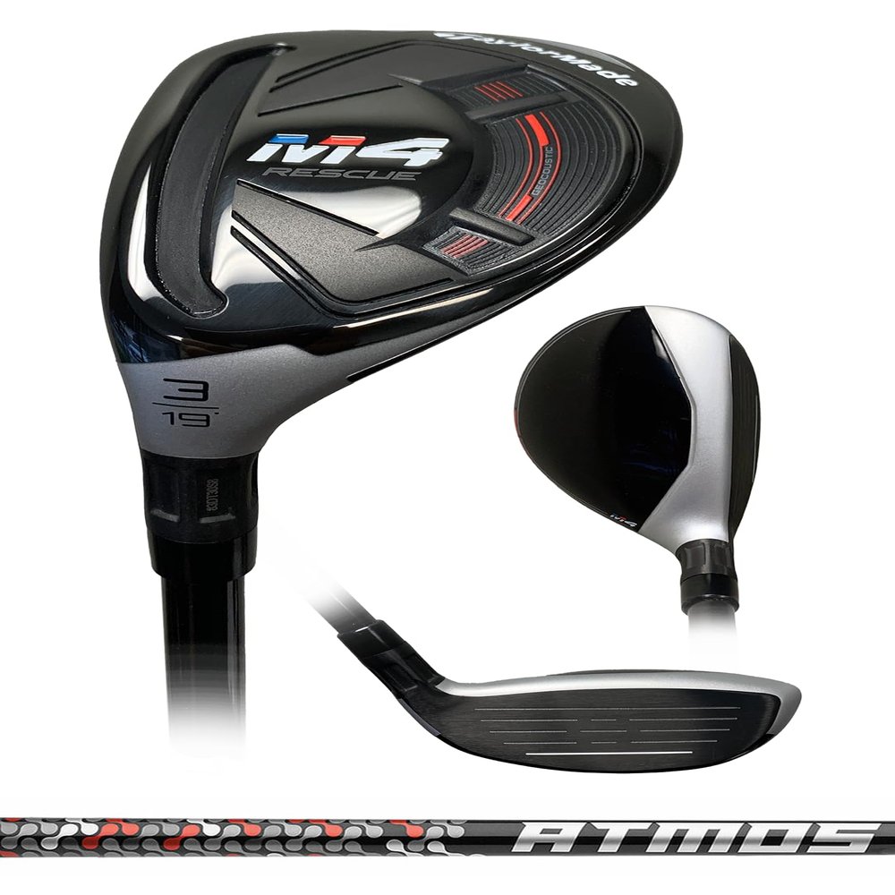 TaylorMade Left Handed M4#3 Rescue, Choose Flex (Senior), Red/Blue