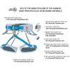 Ocun Twist Tech Eco Climbing Sport Harness, Lightweight Three Buckle Harness for Trad, Alpine & Rock Climbing, Grey/Blue, XS-M view 3
