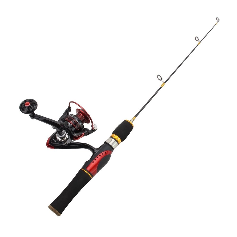 Fishing 67cm Rod Reel Combos Winter Fishing Ice Fishing Rod Feeder Carp Fishing Pole Carbon 2 Section Spinning Rod Fishing Gear (Size : Fishing Rod and Reel)