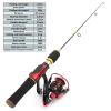 Fishing 67cm Rod Reel Combos Winter Fishing Ice Fishing Rod Feeder Carp Fishing Pole Carbon 2 Section Spinning Rod Fishing Gear (Size : Fishing Rod and Reel) view 2
