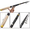 Fishing Multifunction Spinning Rod Carbon Fishing Fish Pole Telescopic Travel Fishing Rod Ultrashort Fishing Tackle Fishing Gear (Size : Black_2.4 m) view 4