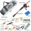 Fishing Gun Handle Shrink Lure Set Carbon Fishing Rod Drop Wheel Lure Set with Line, Bionic Lure, Hook and Carry Bag, Fishing Gear (Size : Right Hand Suit_1.6m) view 3