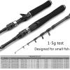 CHICKEN Fishing Fishing Rod Ultra Light Telescopic Fishing Rod Spinning Rod Lure Weight 1-5g Children Beginners Catch Small Fish Pole Fishing Gear (Size : Spinning_150cm) view 2