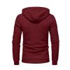 ZYXTIM Mens Full Zip Hoodies Casual Sweathshirts Oversize Long Sleeve Lightweight Warm Workout Running Sports Jacket with Pockets Red view 3