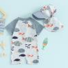 Hnyenmcko Infant Baby Boy Girls Rash Guard Swimsuit Short Sleeve Zipper Bathing Suit Toddler One Piece Swimwear Sunsuit (Fish-Multi Color, 2-3 Years) view 3