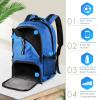 BROTOU Premium Soccer Bag, Basketball Backpack with Separate Cleat and Ball Compartment, Backpack for Rugby & Football & Volleyball & Handball (Light Blue) view 3