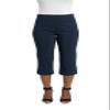Briggs New York Women's Pull On Split Hem Capri, Navy, 16 view 1