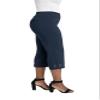 Briggs New York Women's Pull On Lace Up Hem Capri, Navy, 10 view 2