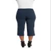 Briggs New York Women's Pull On Lace Up Hem Capri, Navy, 10 view 3
