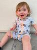 Hnyenmcko Infant Baby Boy Girls Rash Guard Swimsuit Short Sleeve Zipper Bathing Suit Toddler One Piece Swimwear Sunsuit (Cocoanut-Blue, 3-6 Months) view 2