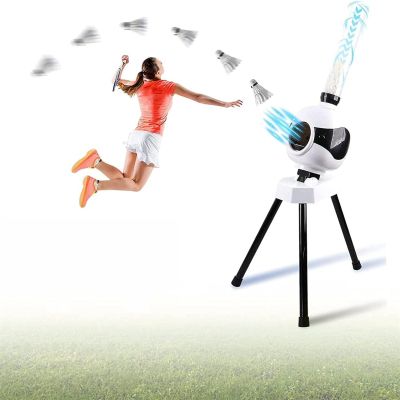 RESKIU Portable Automatic Badminton Serving Machine for Outdoor Sports Training for Teenagers and Children - Can Accommodate 15 Badminton Balls