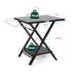 Feasto Folding Grill Table with Extra Storage Bottom Shelf, Indoor & Outdoor Prep Table with Garage Rack & Tissue Holder, Pizza Oven Stand for Pizza Oven & Blackstone Griddle, 30" x 24", Black view 3