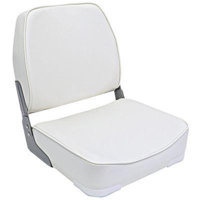 YACHARIES Marine Folding Seat Folding Seat Low/High Back Fold-Down Captain Chair for Fishing Boat Sightseeing Boat Speedboat Canoe Boat Seat(Beige, 1)