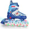 RunRRIn Adjustable Kids Inline Skates for Boys Girls with Full Light Up Wheels - Roller Skates for Kids Ages 6-12, Toddler Ages 3-5, Youth Women Beginners Outdoor Indoor view 1
