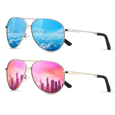 Eiuizah Polarized Aviator Sunglasses for Men Women, Driving Mens Sun Glasses with UV Protection for Fishing Golf